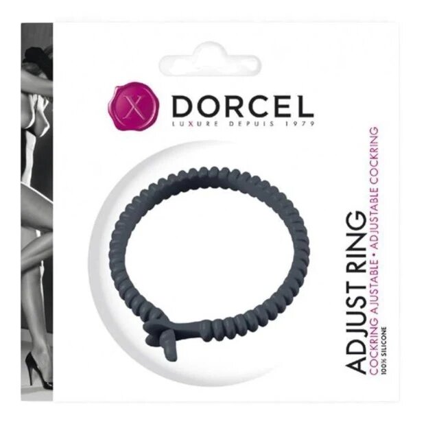 Dorcel Inel pentru penis Adjust Ring din silicon moale ajustabil pentru îmbunătățirea performanțelor sexuale culoare negru