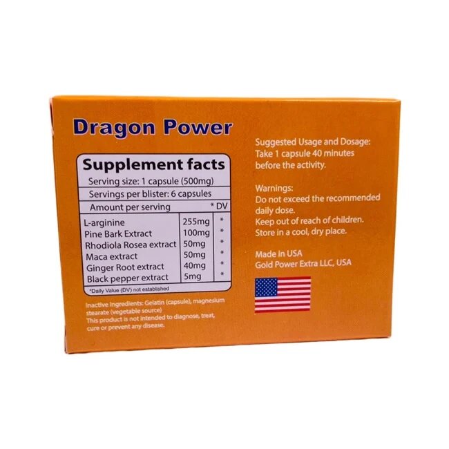 DRAGON POWER Capsule - Male Enhancement pentru erectie puternica si imbunatatirea performatelor sexuale 6 buc