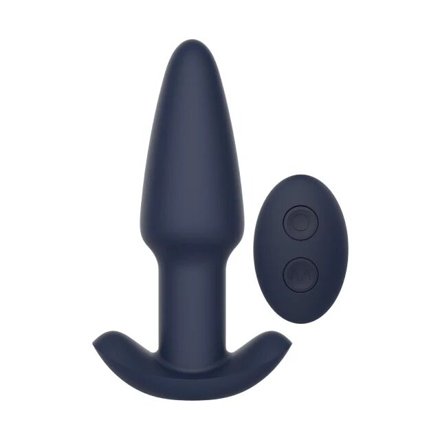 DREAM toys Plug anal vibrator Startroopers Pluto control prin telecomandă 10 funcții de vibrație lungime 13.6 cm albastru
