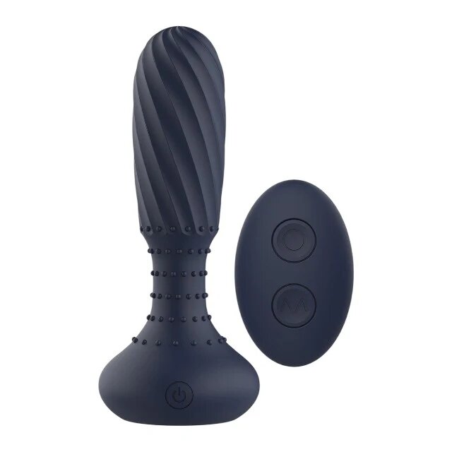 DREAM toys Plug anal vibrator Startroopers Titan control prin telecomandă 10 funcții de vibrație lungime 14.2 cm albastru