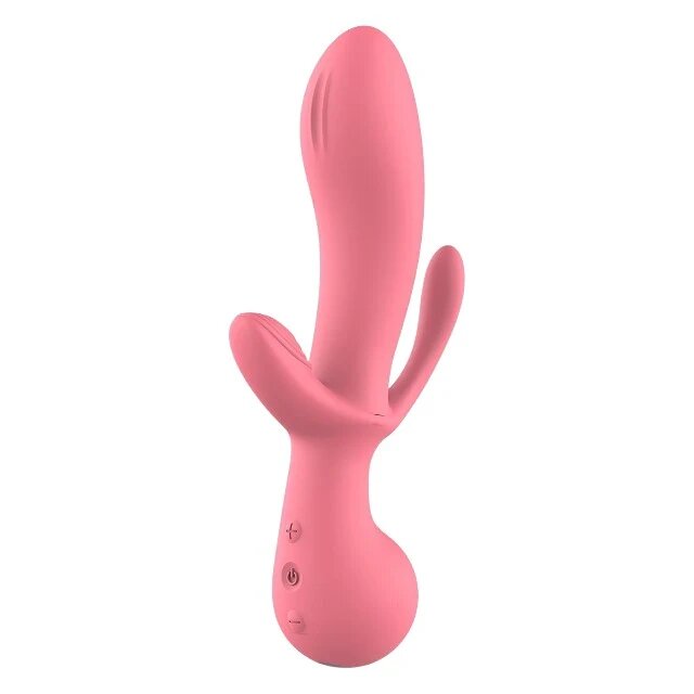 DREAM toys Vibrator Amour Claire Triple Pleasure pentru stimulare clitoridiană vaginală și anală 10 funcții de vibrație roz