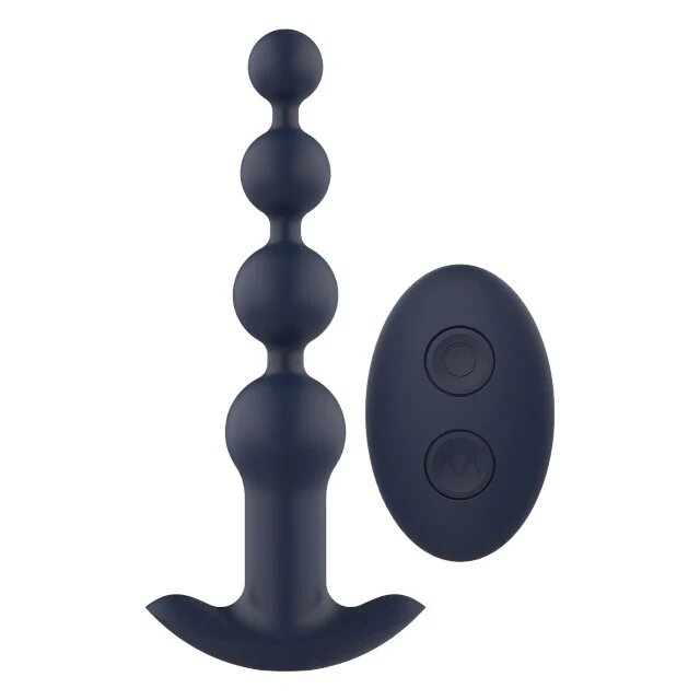 DREAM toys Vibrator anal Startroopers Apollo control prin telecomandă 10 funcții de vibrație rezistent la apă IPX6 albastru