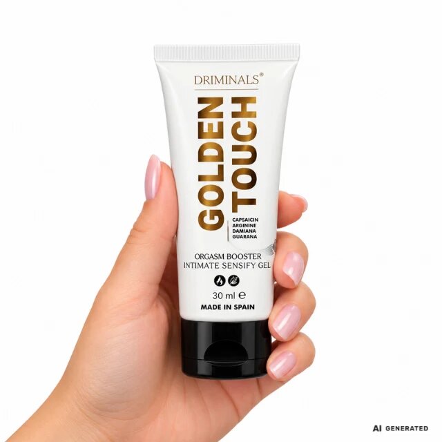 DRIMINALS Gel intim Golden Touch Orgasm Booster pentru stimulare clitoris și creștere libido 30 ml