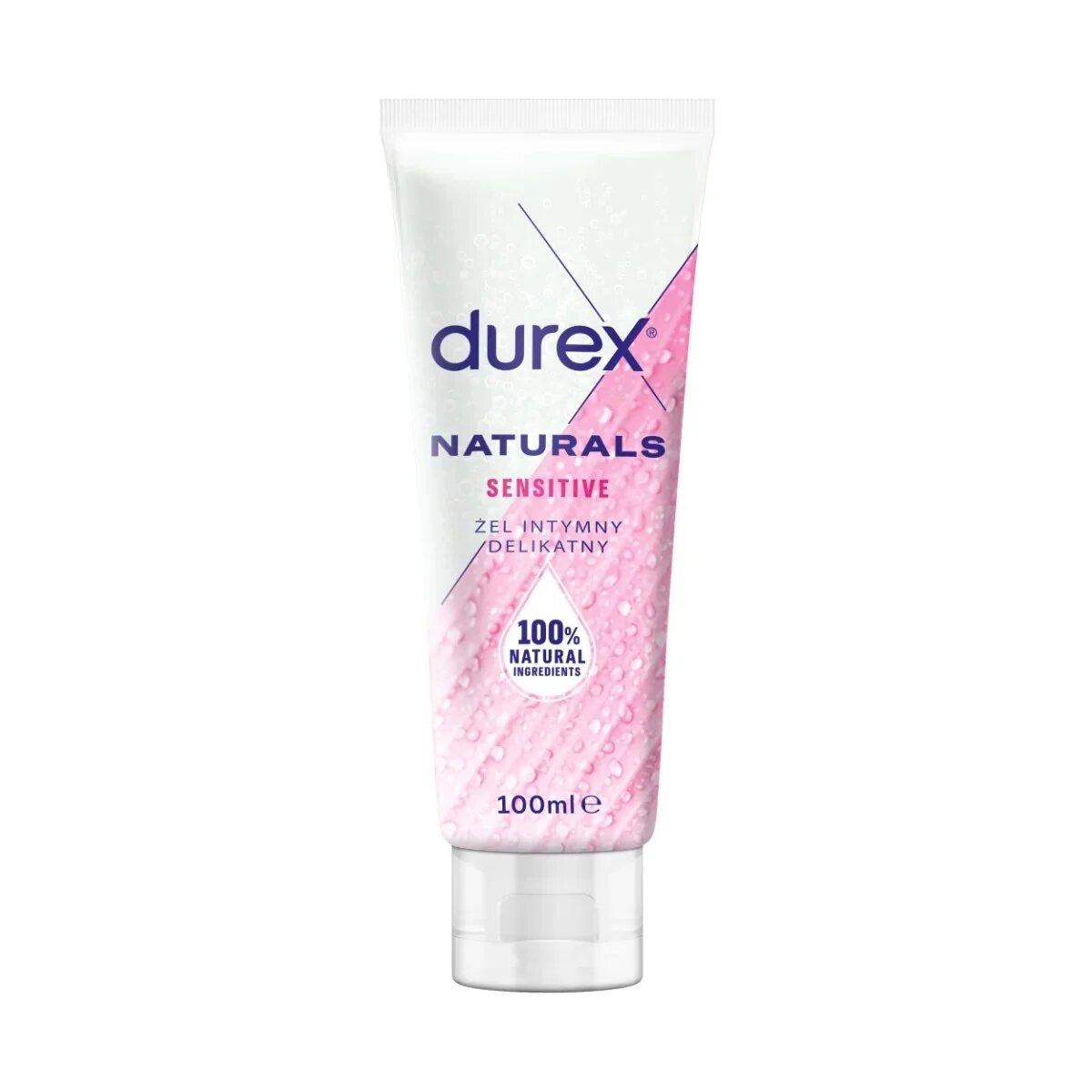 DUREX Lubrifiant NATURALS Sensitive pe bază de apă ameliorează uscăciunea vaginală 100 ml (roz)