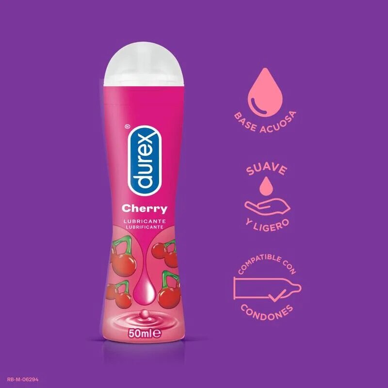 DUREX Lubrifiant Play Cherry pe baza de apa cu aroma de cirese 50 ml