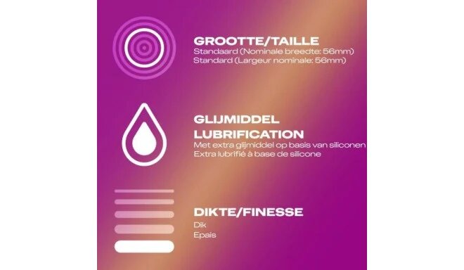 DUREX Prezervative cu striatii Pleasuremax 56 mm 1 cutie x 10 buc