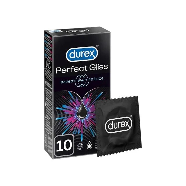 DUREX Prezervative - Perfect Gliss lubrifiate si rezistente 1 cutie x 10 buc56 mm