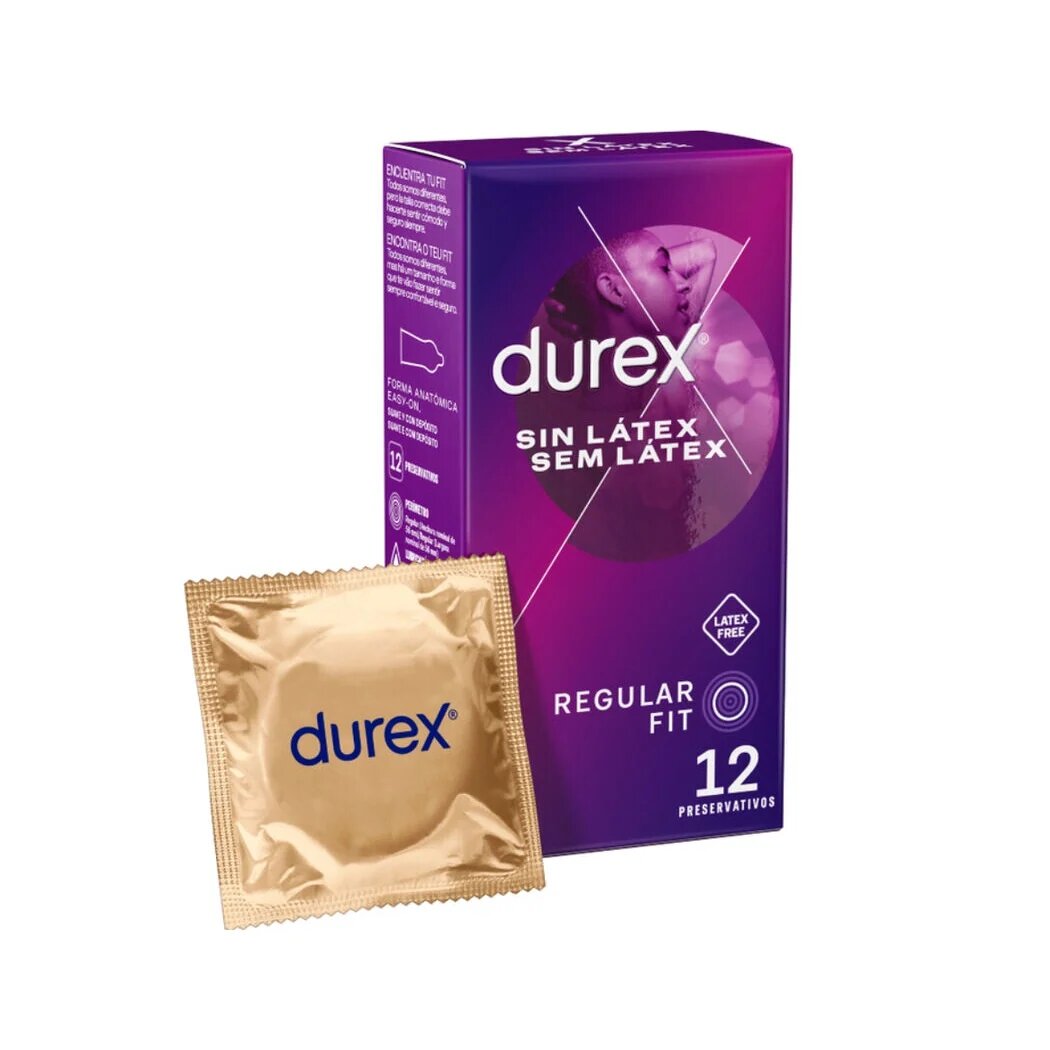 DUREX Prezervative Sin Latex regular fit fara latex senzatie naturala 56 mm 1 cutie x 12 buc