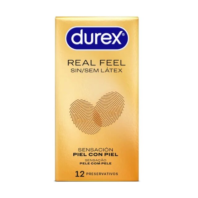 DUREX Prezervative subtiri RealFeel fara latex senzatie naturala 56 mm 1 cutie x 12 buc