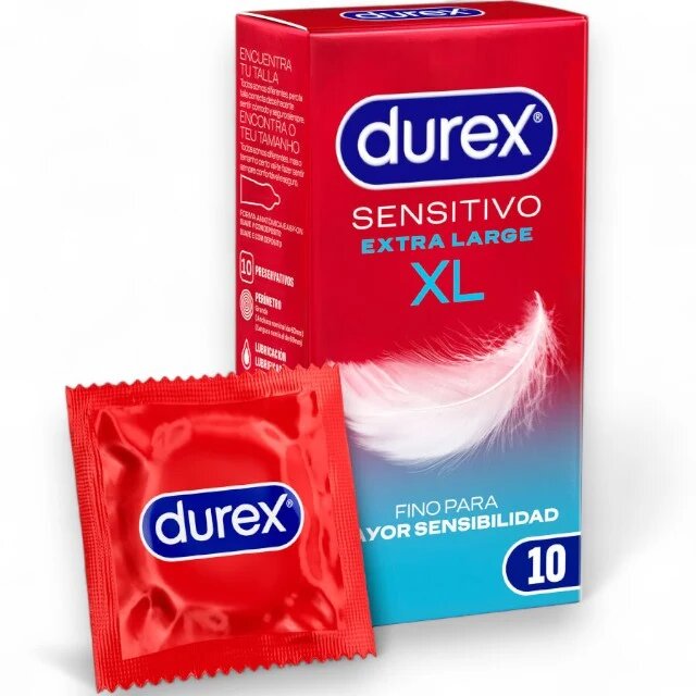 DUREX Prezervative ultra subtiri Sensitivo XL grande fit 60 mm 1 cutie x 10 buc