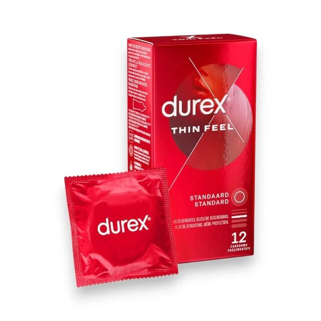 DUREX Prezervative ultra subtiri Thin Feel 56 mm 1 cutie x 12 buc