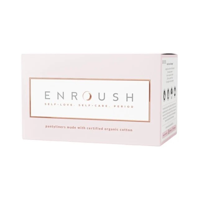 ENROUSH Absorbante zilnice Pantyliners cu bumbac 100% organic ultra-subțiri hipoalergenice cu pH echilibrat 24 buc