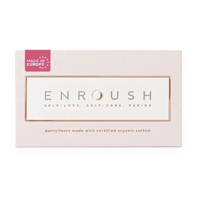 ENROUSH Absorbante zilnice Pantyliners Ultra Thin cu bumbac 100% organic ultra-subțiri hipoalergenice cu pH echilibrat 24 buc