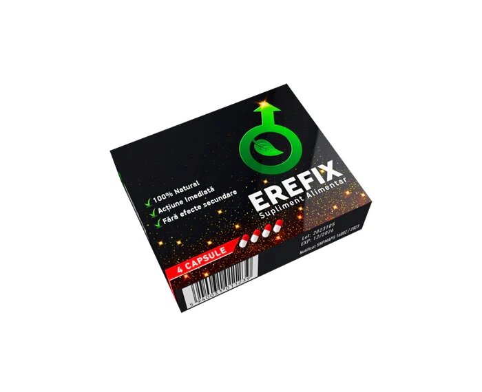 EREFIX Capsule pentru stimularea erectiei intarzierea ejacularii si cresterea libidoului 4 buc
