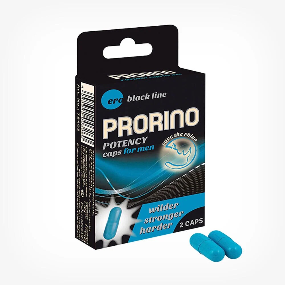 ERO BY HOT Capsule Ero Black Line Prorino POTENCY Caps pentru potenta si erectii puternice 2 buc