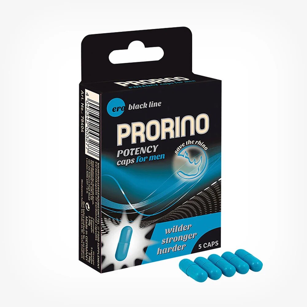 ERO BY HOT Capsule Ero Black Line Prorino POTENCY Caps pentru potenta si erectii puternice 5 buc