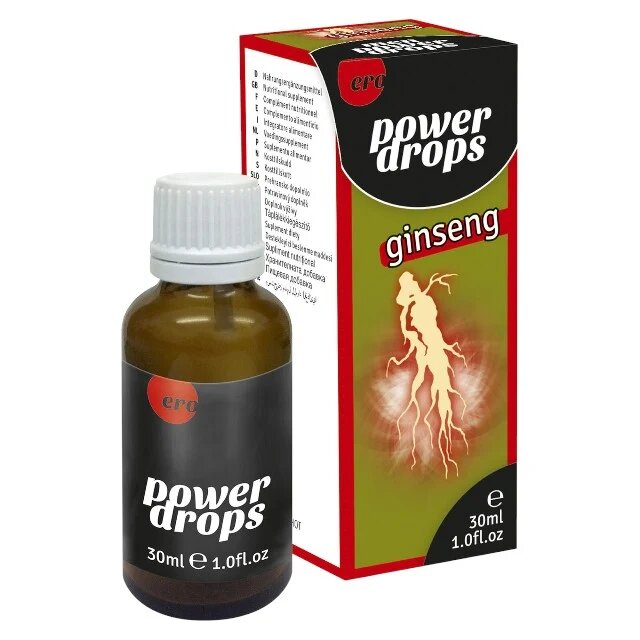 ERO BY HOT Picături ERO Power Drops Ginseng pentru libido și îmbunătățirea performanțelor intime unsisex 30 ml