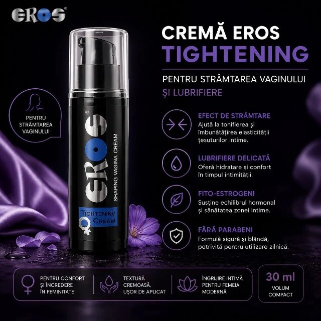 Eros Cremă Tightening pentru strâmtarea vaginului și lubrifiere fără parabeni 30 ml