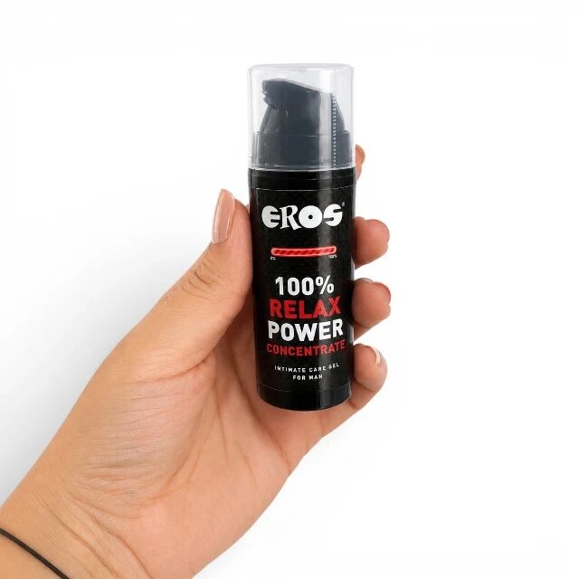 Eros Gel lubrifiant pentru bărbați 100% Relax Power Concentrate MEN pentru relaxare anală testat dermatologic pe bază de apă 30 ml