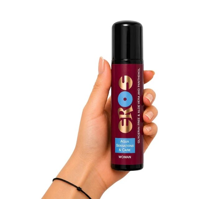 Eros Lubrifiant Aqua Sensation & Care Woman pentru femei pe bază de apă fără parabeni cu Aloe Vera și Pantenol 100 ml