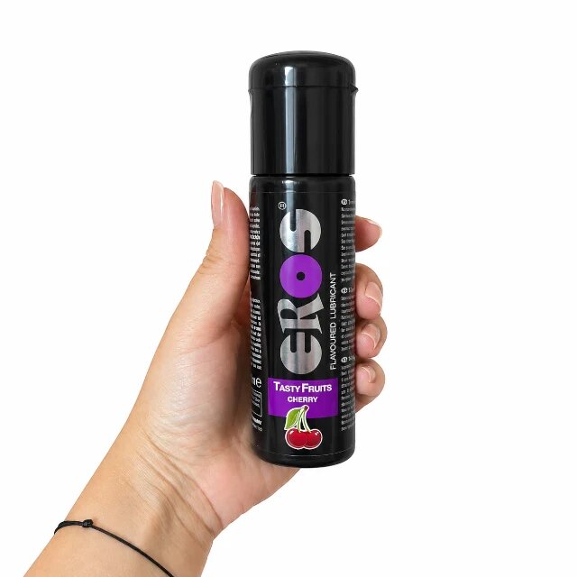 Eros Lubrifiant cu aromă Tasty Fruits Cherry pe bază de apă fără parabeni aromă de cireșe 100 ml