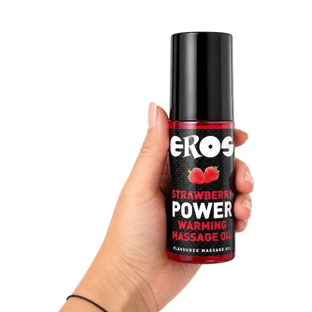 Eros Ulei de masaj Power Warming cu efect de încalzire aromă Căpșuni 100 ml