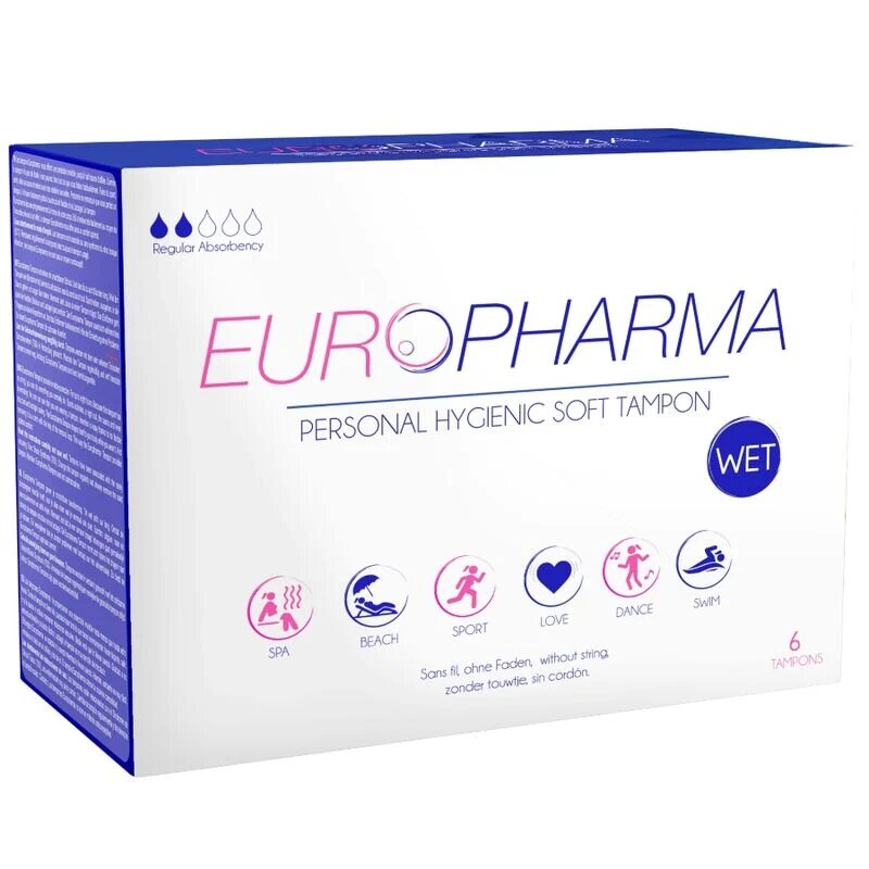 EUROPHARMA Tampoane interne - bureti menstruatie Action Wet 6 buc