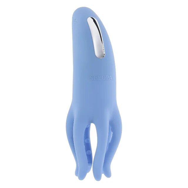 EVOLVED Stimulator clitoris Selopa Tentacle Tickler cu tentacule texturate pentru stimulare 10 funcții de vibrație albastru