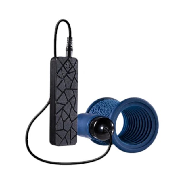 EXCELLENT POWER Masturbator Tremble Stroker cu vibrator bullet inclus control prin telecomandă 10 funcții de vibrație albastru
