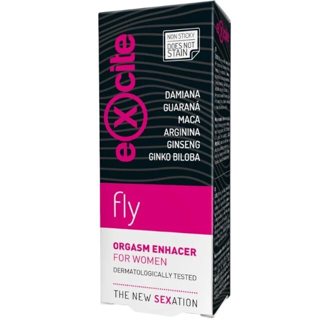 EXCITE Cremă Fly Orgasm Enhancer pentru stimularea clitorisului cu efect triplu de furnicături încălzire și răcire 15 ml