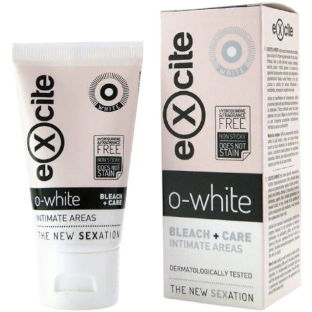 EXCITE Cremă O-White Bleach + Care pentru albirea zonelor intime cu efect hidratant testat dermatologic 50 ml