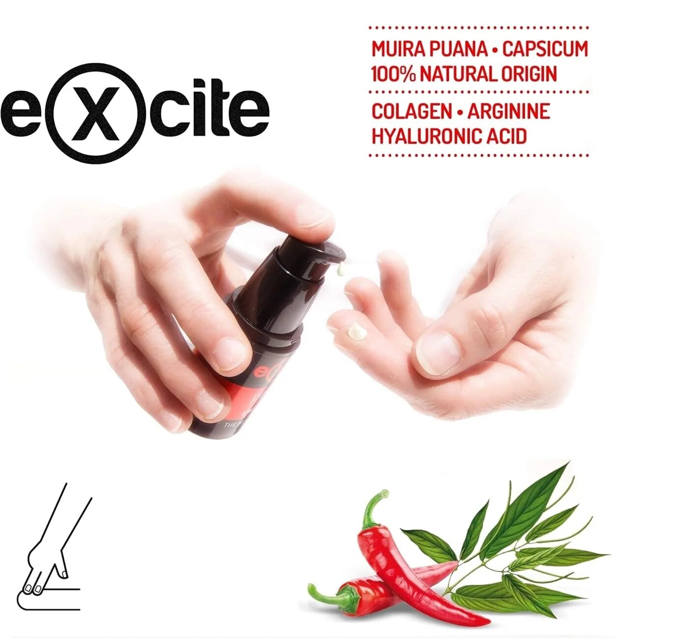 EXCITE Gel - Power Erection pentru stimularea erectiei si imbunatatirea performatelor sexuale 20ml