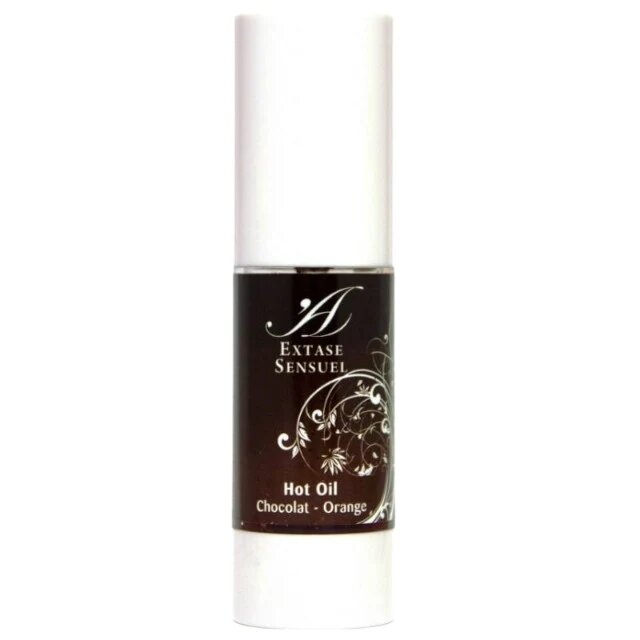 EXTASE SENSUEL Ulei unisex Hot Oil pentru masaj lubrifiere și stimulare efect de încălzire aromă de ciocolată și portocală 30 ml