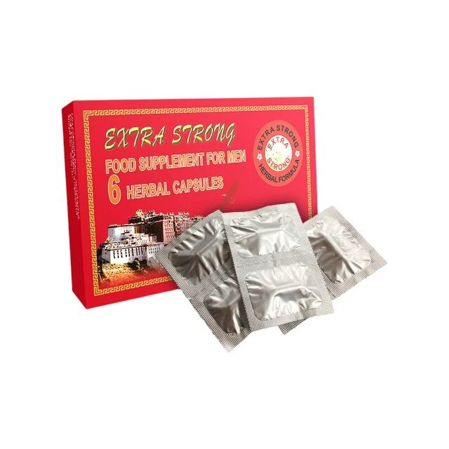 EXTRA STRONG Capsule susțin erecțiile puternice și creșterea libidoului 6 buc
