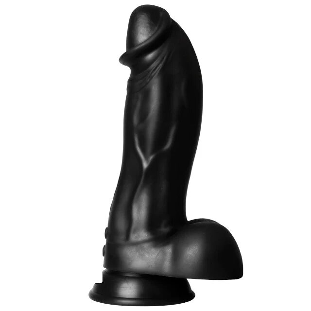 EXTREME BY HIDDEN DESIRE Vibrator DINOSAUR Vibrating Dildo 9 funcții de vibrație diametru 7.5 cm lungime 22 cm negru