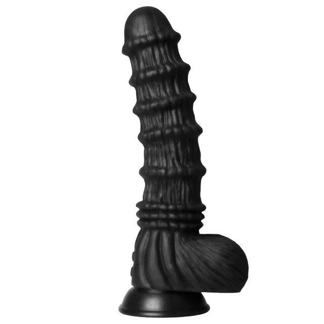 EXTREME BY HIDDEN DESIRE Vibrator DRAGON Vibrating Dildo 9 funcții de vibrație diametru 5.5 cm lungime 27 cm negru