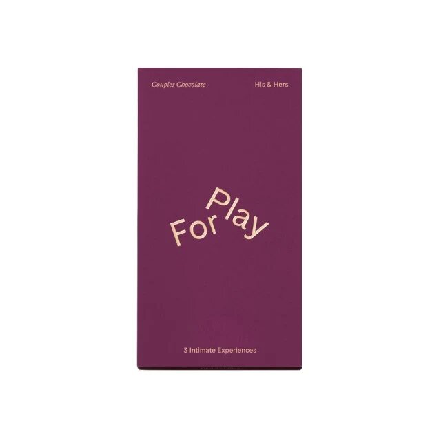 Forplay Ciocolată afrodisiacă cupluri His and Hers Chocolate Dark include ciocolată pentru ea și el 6 cărți de aventuri erotice 6 buc