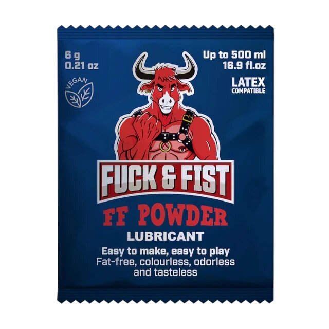 FUCK & FIST Lubrifiant anal pudră FF Powder pentru fisting fără parfum fără gust 6 g