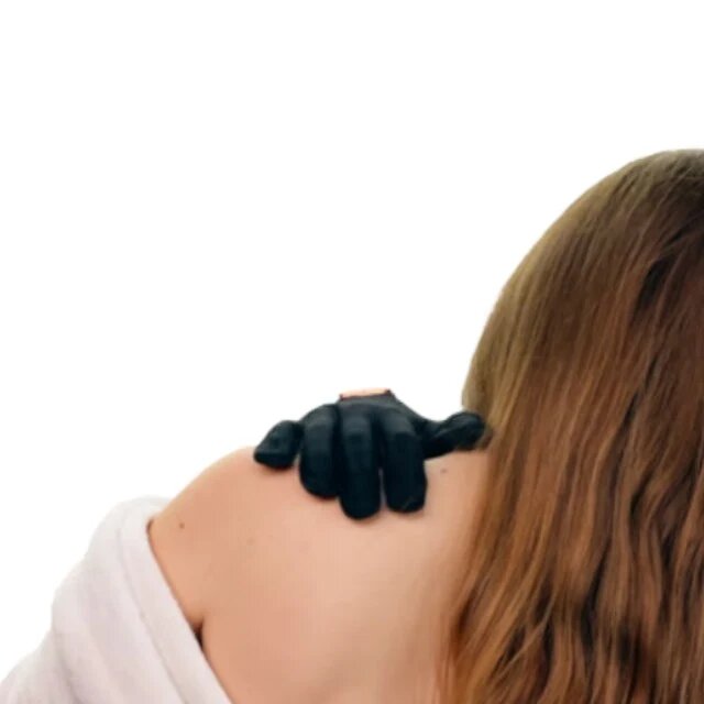 FUZU Mănușă vibratoare inovatoare Vibrating Massage Glove pentru mâna dreaptă 30 funcții de vibrație mărime M negru