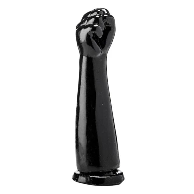 GANGBANGSTER Dildo gros SUMMUM by Hasta la Victoria în formă de mână bază cu ventuză diametru 8 cm lungime inserabilă 30 cm negru