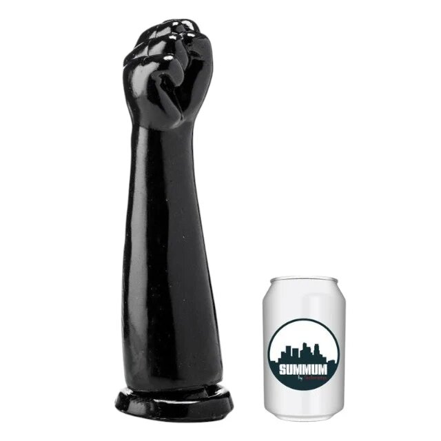 GANGBANGSTER Dildo gros SUMMUM by Hasta la Victoria în formă de mână bază cu ventuză diametru 8 cm lungime inserabilă 30 cm negru