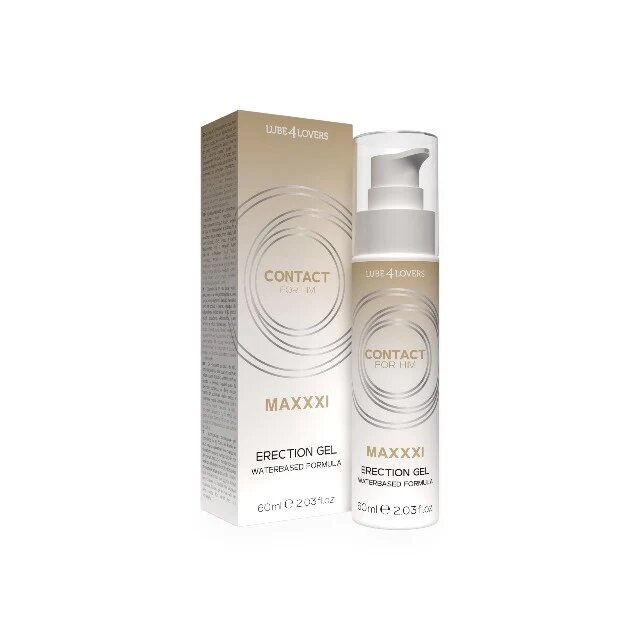  Gel LUBE4LOVERS Maxxxi Erection Gel pentru erecții puternice și de durată pe bază de apă efect de încălzire 60 ml
