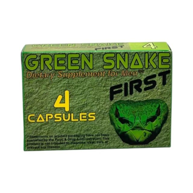 GREEN SNAKE Capsule First pentru erecții puternice și de durată formulă naturală cu ginseng 4 capsule
