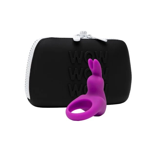 Happy Rabbit Set Cock Ring Kit cu inel vibrator pentru penis cu 12 funcții de vibrație și geantă de călătorie inclusă