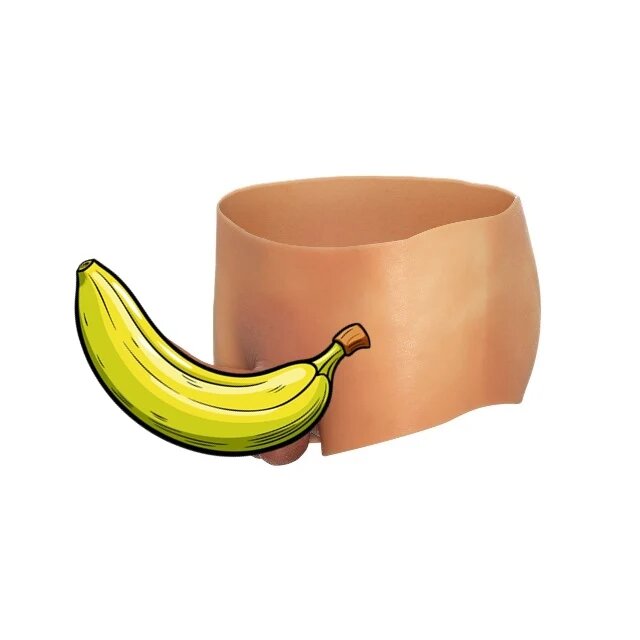 Hidden Desire Boxershort penis - Alter Ego din silicon 100% pur cu un penis erect si testicole 18 cm L
