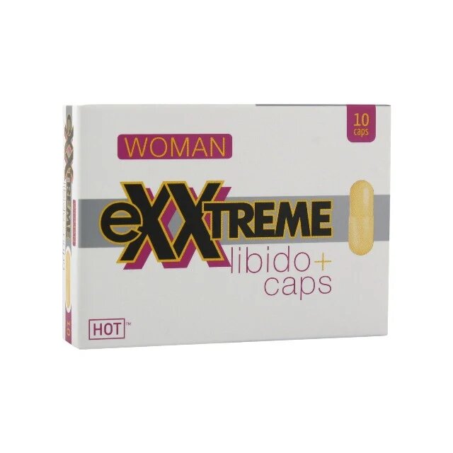 HOT Capsule Exxtreme Libido Caps pentru creșterea libidoului feminin cu vitamina B3 și acid folic 10 buc