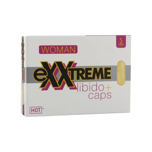 HOT Capsule Exxtreme Libido Caps pentru creșterea libidoului feminin cu vitamina B3 și acid folic 5 buc