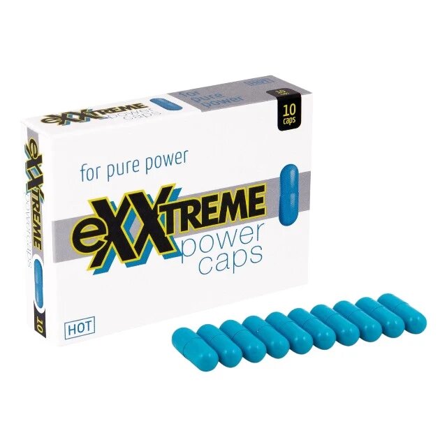 HOT Capsule Exxtreme Power Caps pentru potență și performanțe sexuale îmbunătățite cu cardamom și guarana 10 buc