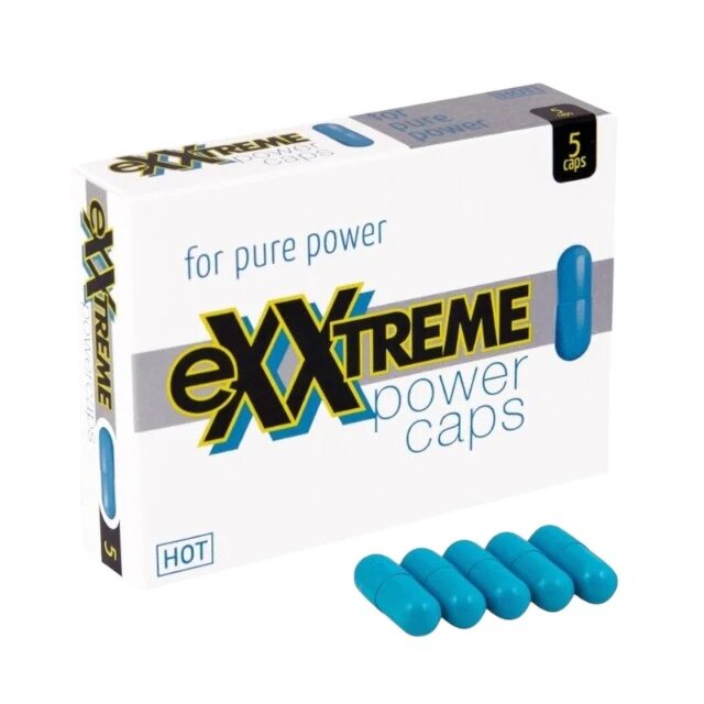 HOT Capsule Exxtreme Power Caps pentru potență și performanțe sexuale îmbunătățite cu cardamom și guarana 5 buc