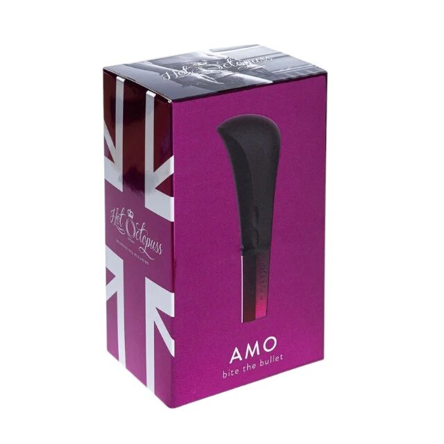 HOT OCTOPUSS Stimulator clitoris Amo - Bite the bullet din silicon premium 5 funcții de vibrație rezistent la apă negru